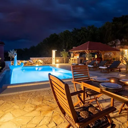 Luxury Villa Allen With Pool Klimno Zimmer foto