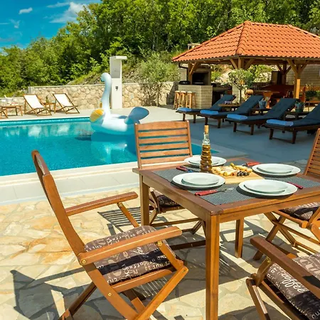 Luxury Villa Allen With Pool Klimno Zimmer foto